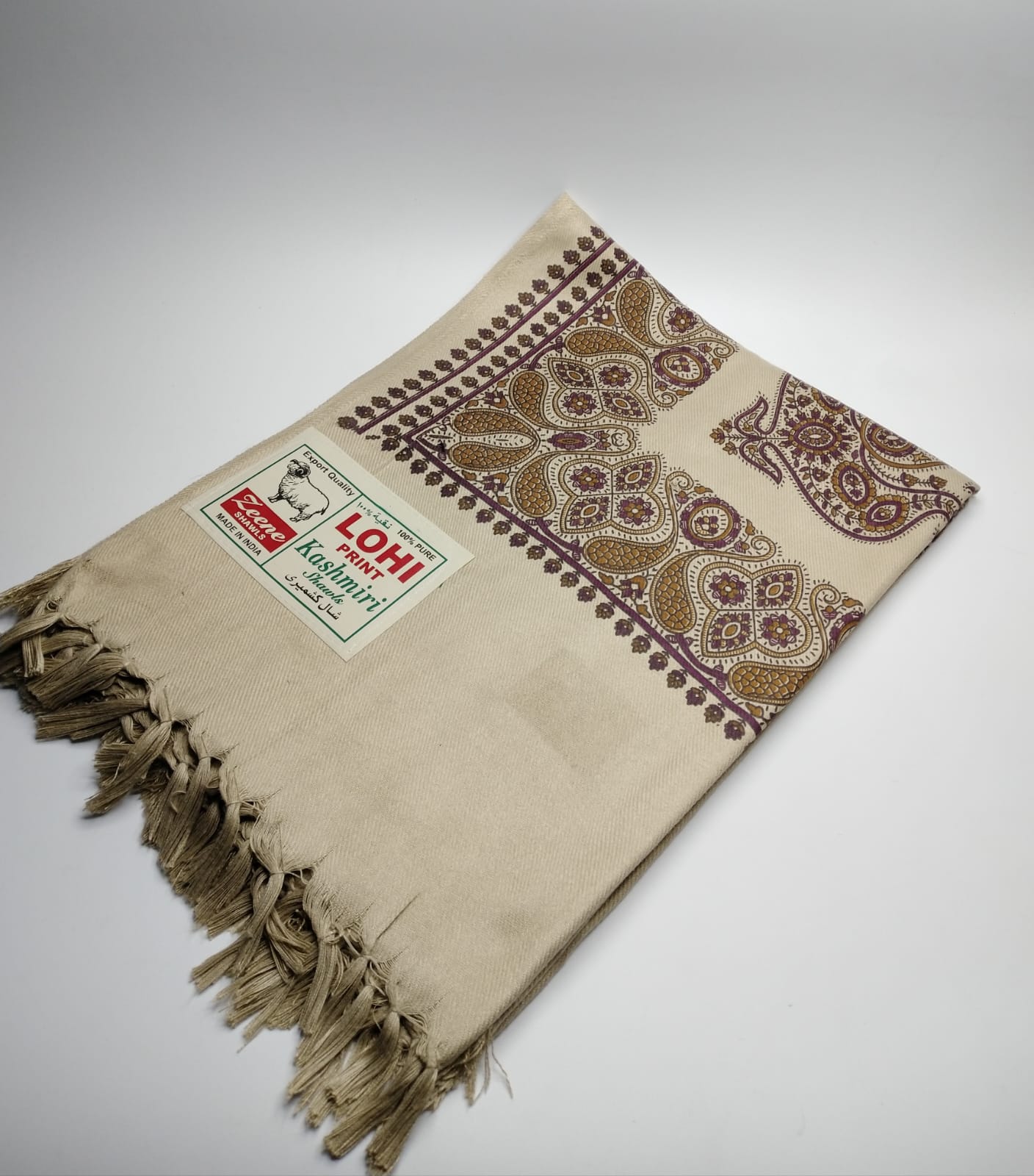 5106 قياس 250*120سم شال كشميري اصلي ساده