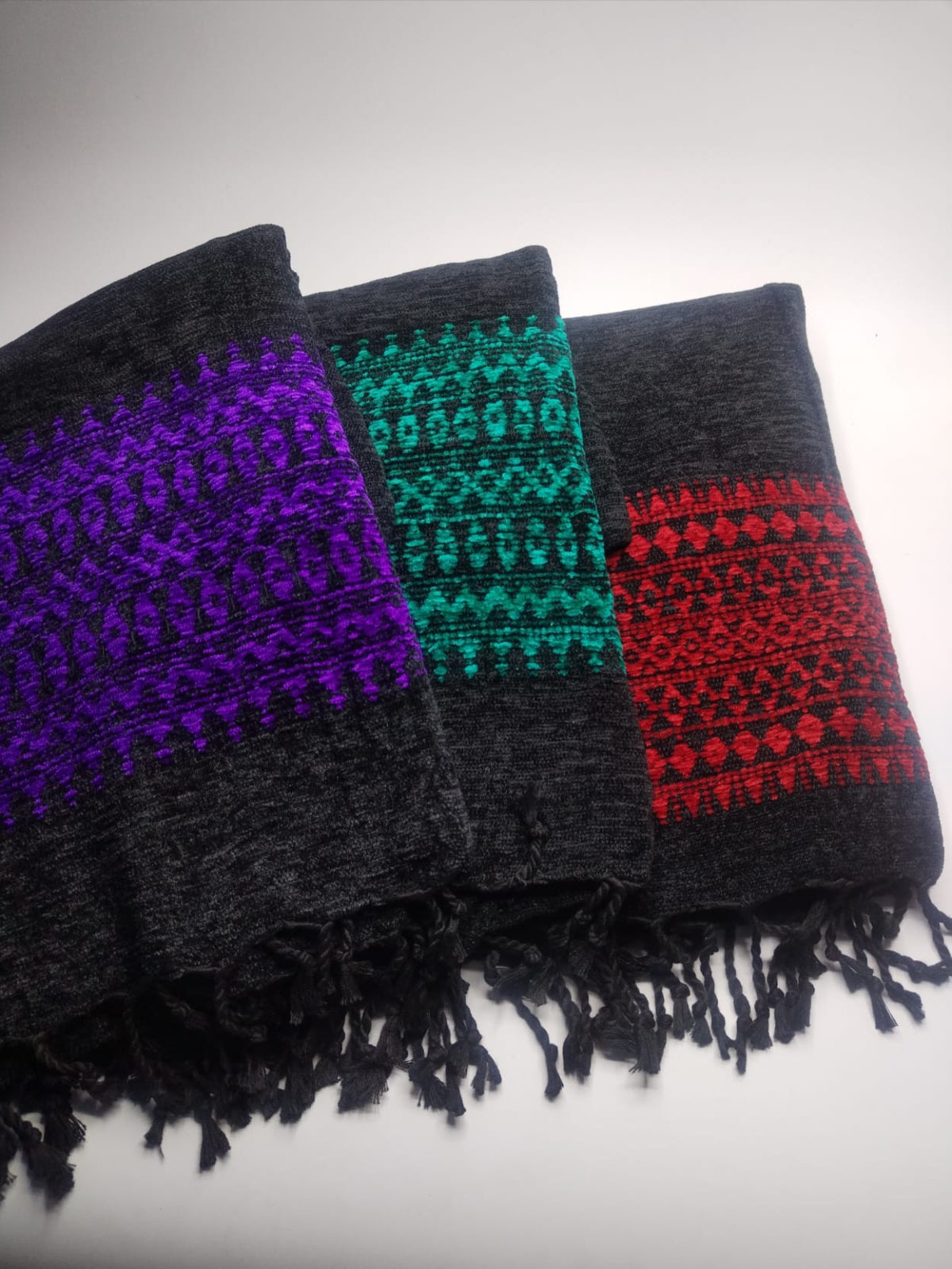 5084 قياس 250*120 سم شال مخمل  كشميري اصلي مشجر