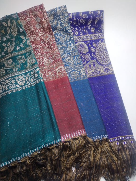 5083 قياس 200*100سم شال كشميري اصلي مشجر