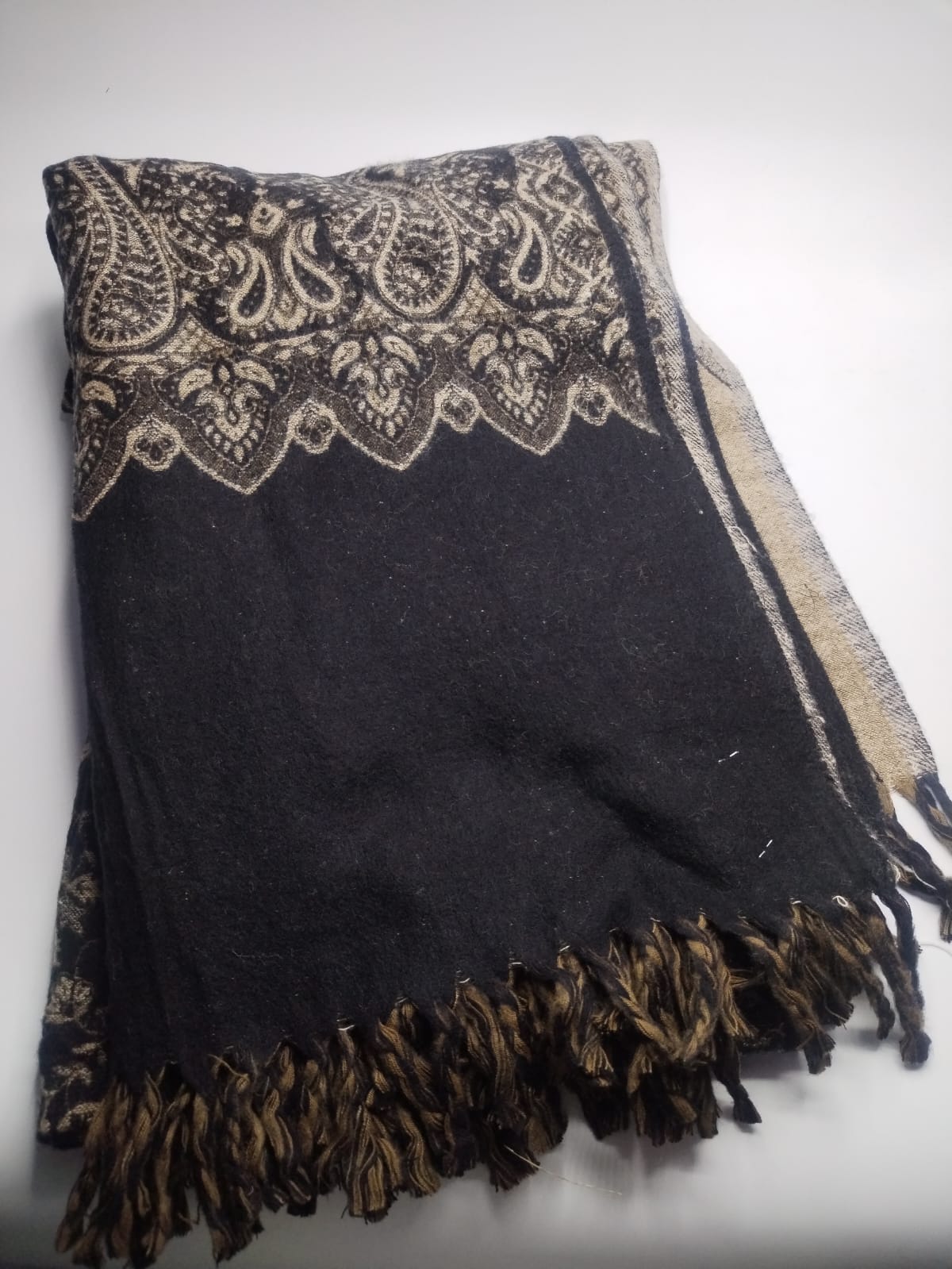 5085 قياس 250*120 سم شال مخمل  كشميري اصلي مشجر