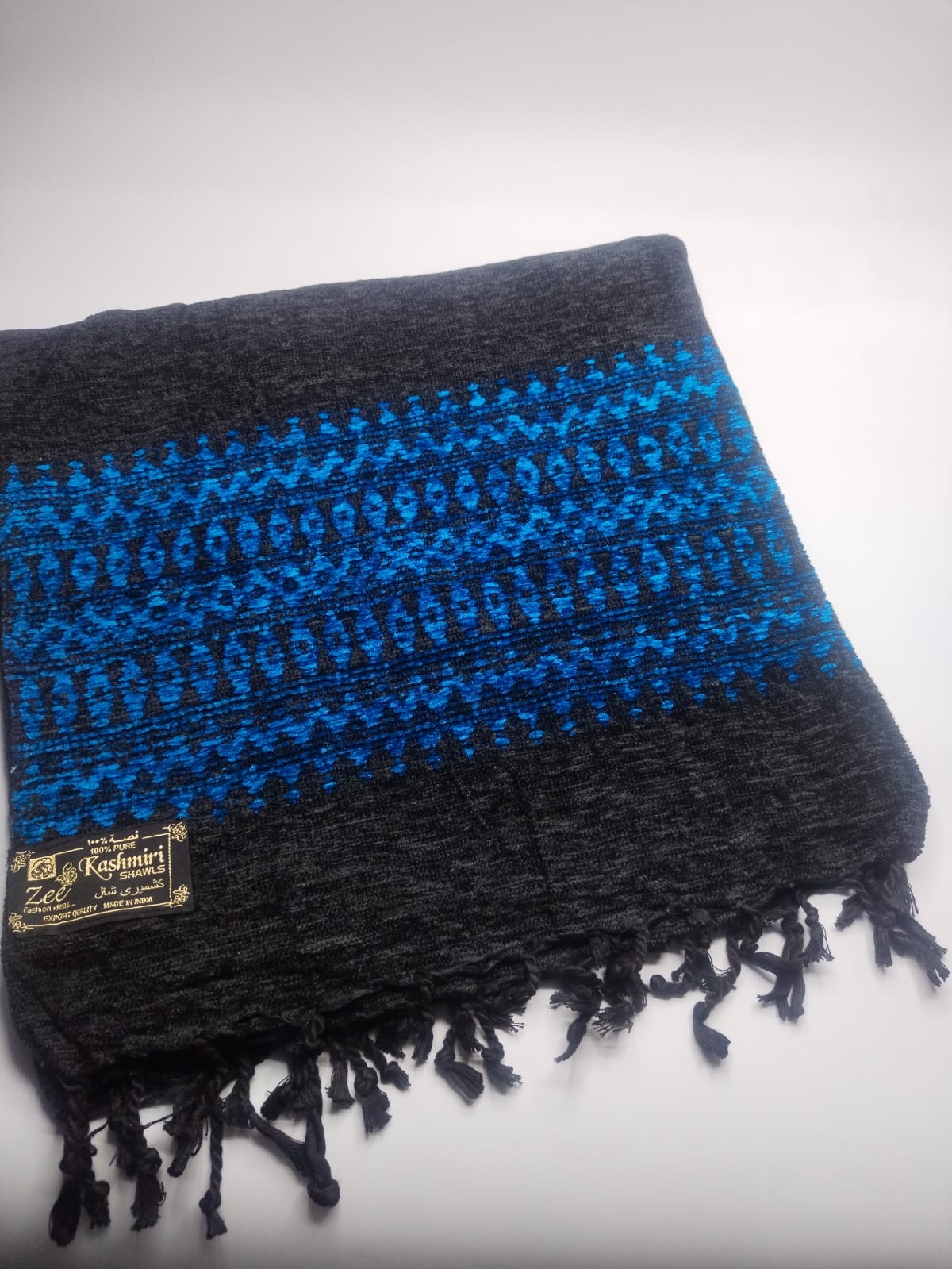 5084 قياس 250*120 سم شال مخمل  كشميري اصلي مشجر