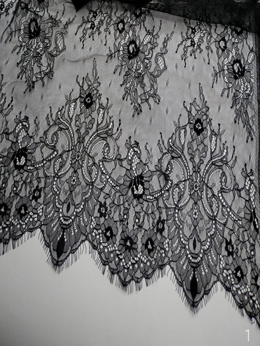 Online دانتيل كابون اسود 58" 5120