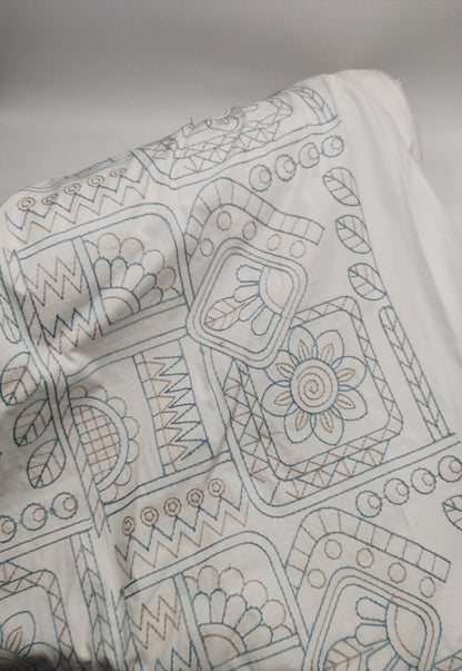 (SILKY) بوبلين مطرز 56" 4799