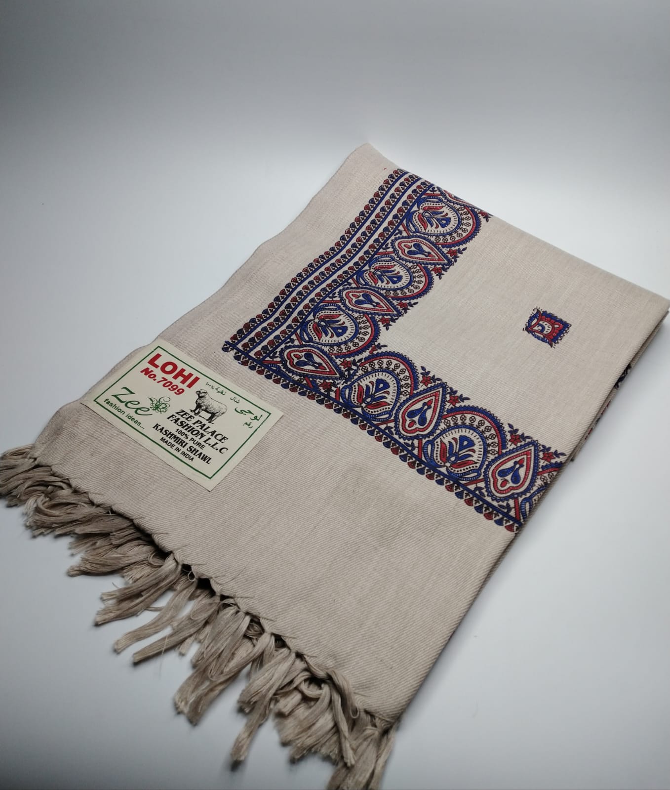 5107 قياس 250*120سم شال كشميري اصلي ساده