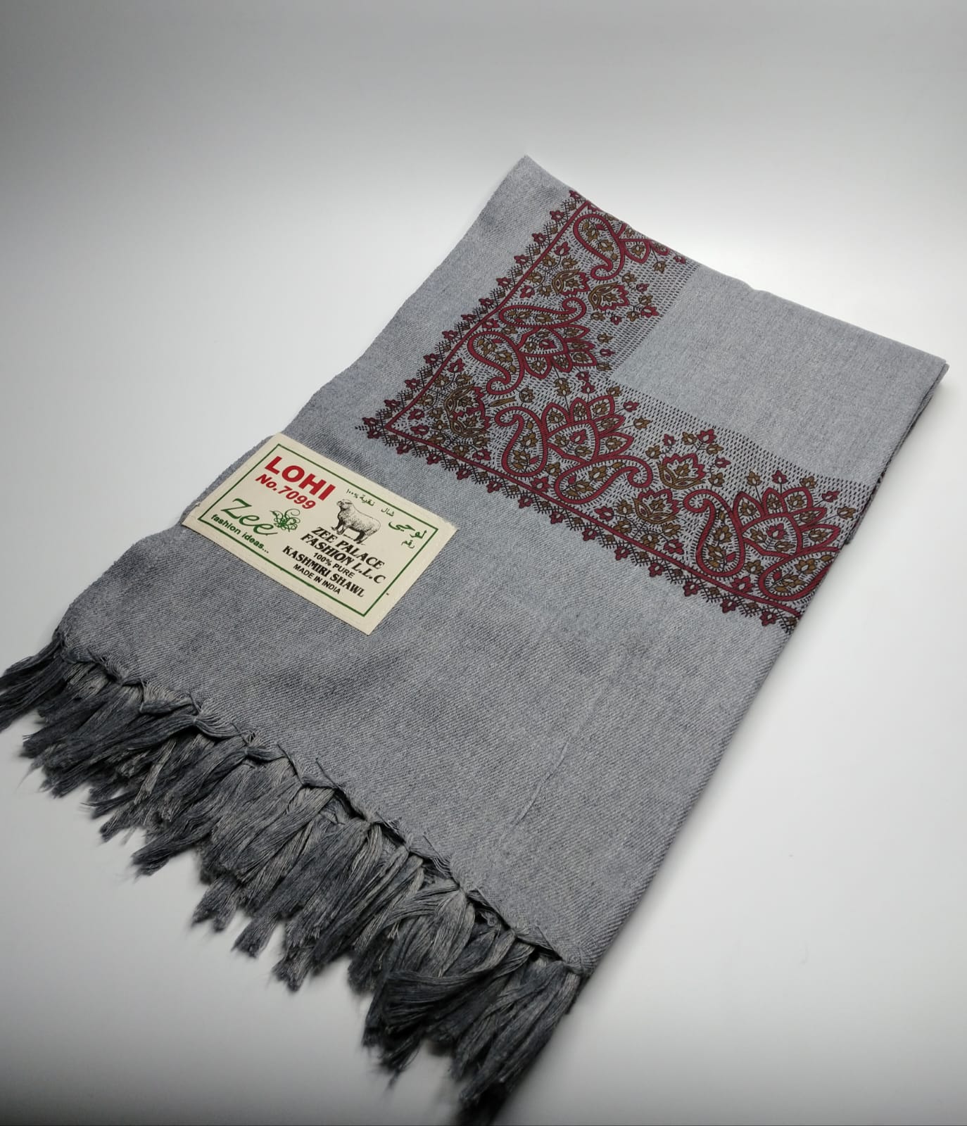 5107 قياس 250*120سم شال كشميري اصلي ساده